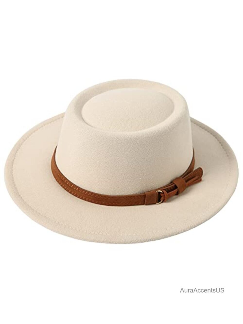 Wool Blend Wide Brim Fedora Hat Adjustable Felt Panama Jazz